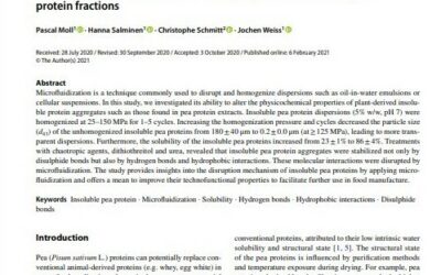 Impact of microfluidization on colloidal properties of insoluble pea protein fractions