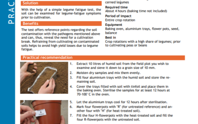 Testing soil for legume fatigue
