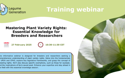 Legume Generation webinar: Mastering plant variety rights, essential knowledge for breeders and researchers