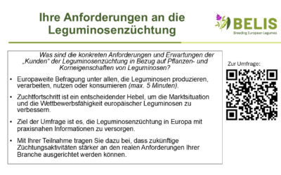 Leguminosenzüchtung mitgestalten! Ihre Meinung ist gefragt